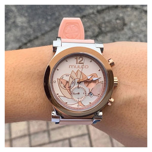 Reloj de pulsera Mulco flor del loto MW3-19001-081